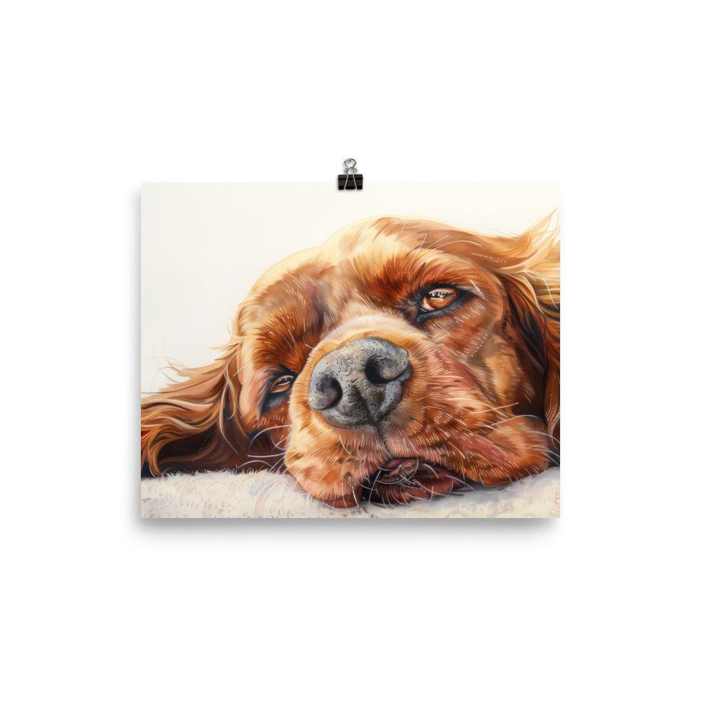 English Cocker Spaniel Close-Up Relaxed Portrait Poster - Oh Posters