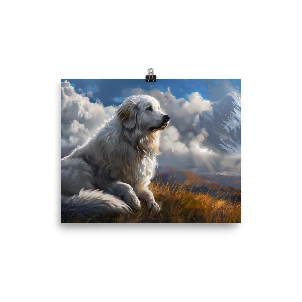 Great Pyrenees Mountain Landscape Art Poster - Oh Posters