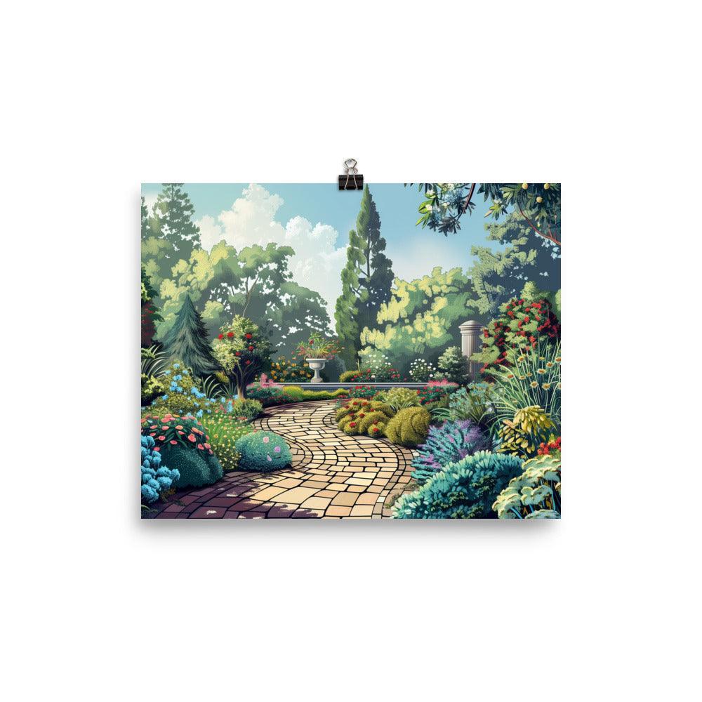 Garden Serene Pathway Scenic Landscape Poster - Oh Posters