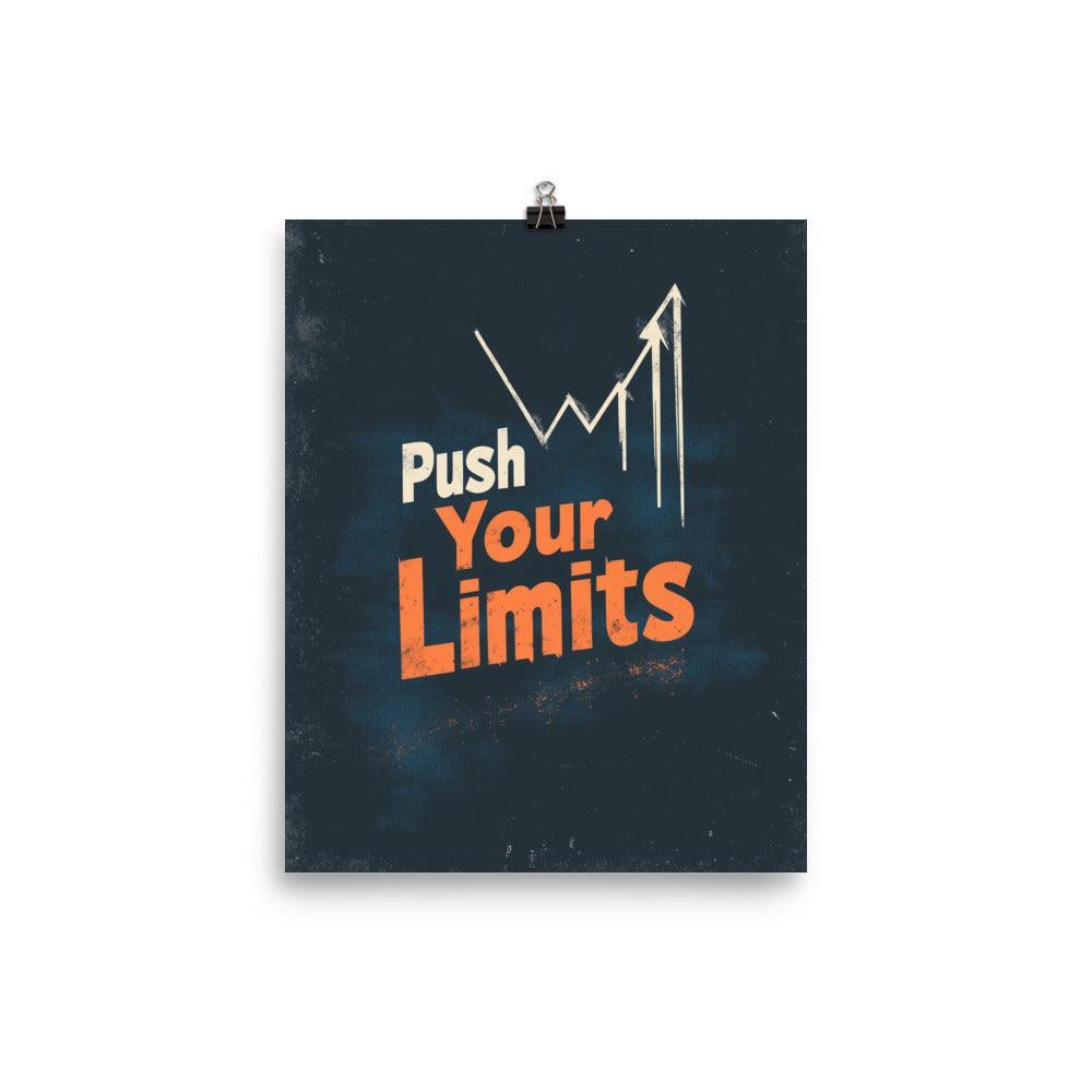 Push Your Limits Growth Chart Motivational Graphic Poster - Oh Posters