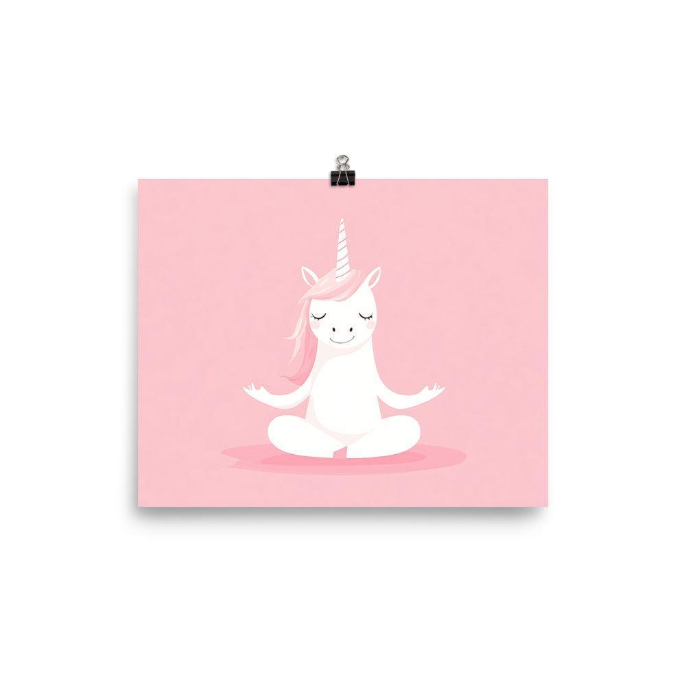 Calm and Peaceful Unicorn Yoga Tranquility Meditation Design Poster - Oh Posters