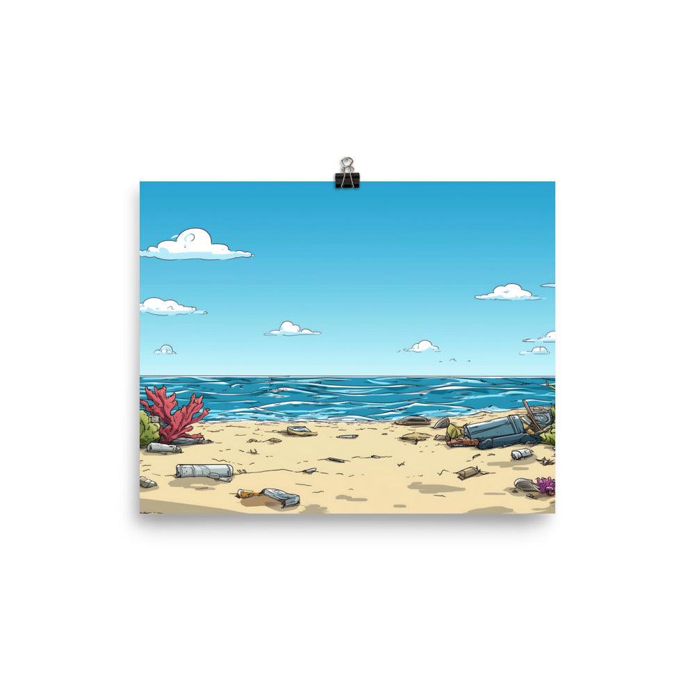 Beach Cleanup Ocean View Poster - Oh Posters