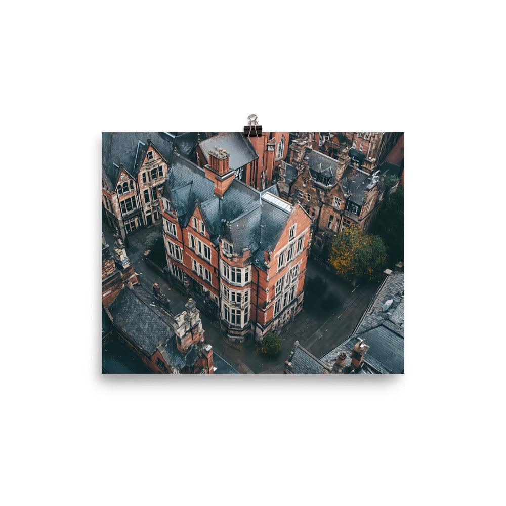 Historic Manchester Aerial View Poster - Oh Posters