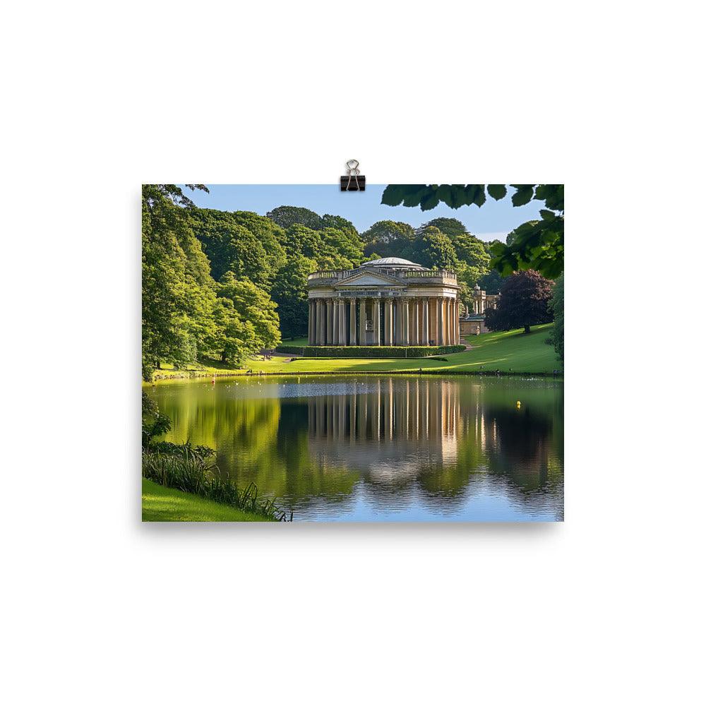 Manchester Architecture Scenic Reflection Tranquil Nature Poster - Oh Posters