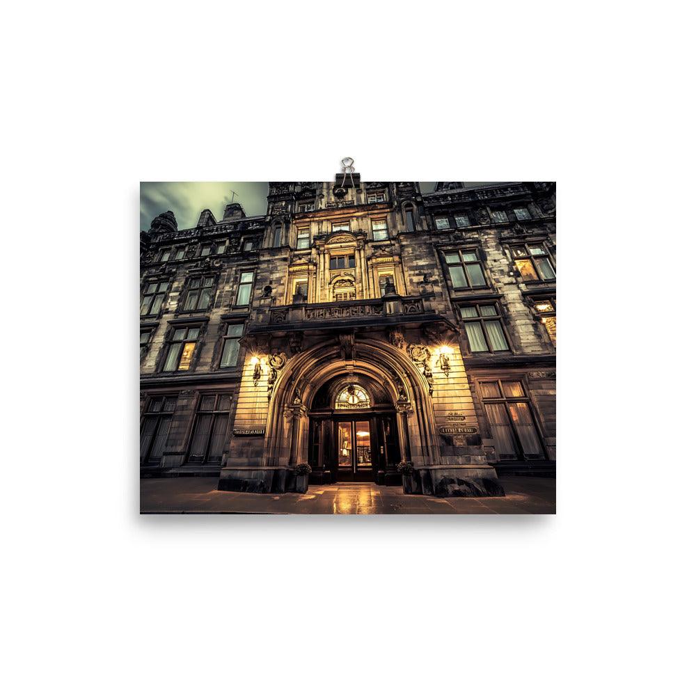 Manchester Architectural Nightscape Marvel Poster - Oh Posters