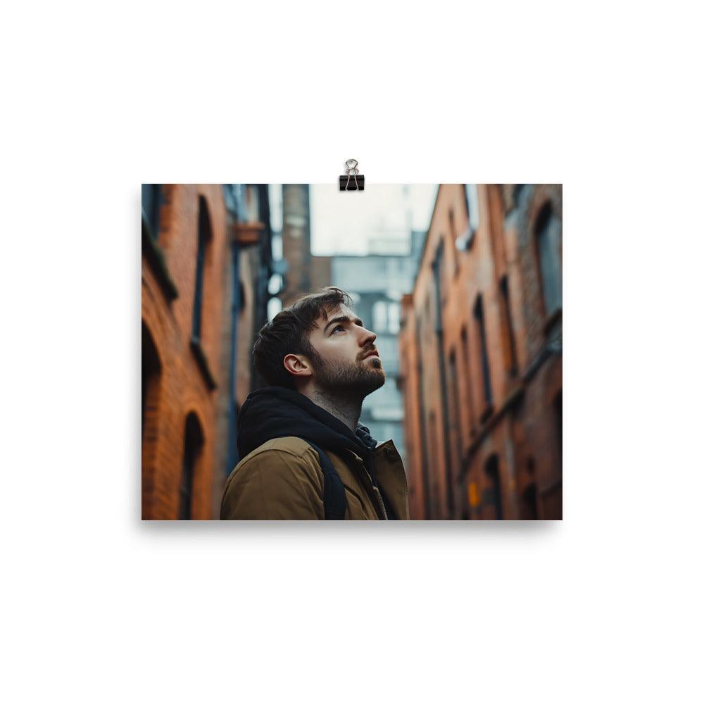Urban Exploration in Manchester's Iconic Alleyways Poster - Oh Posters