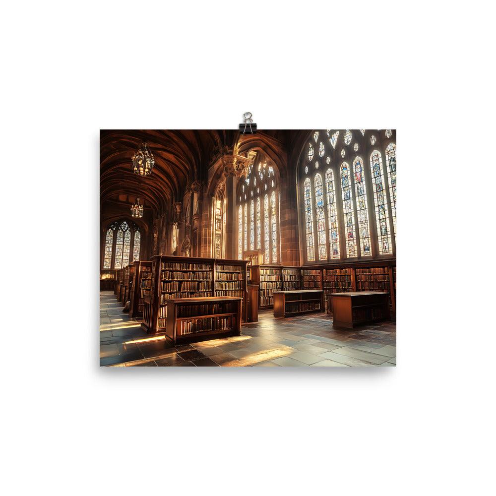 Manchester Library Elegance: Discover the Architectural Beauty and Timeless Grandeur Poster - Oh Posters