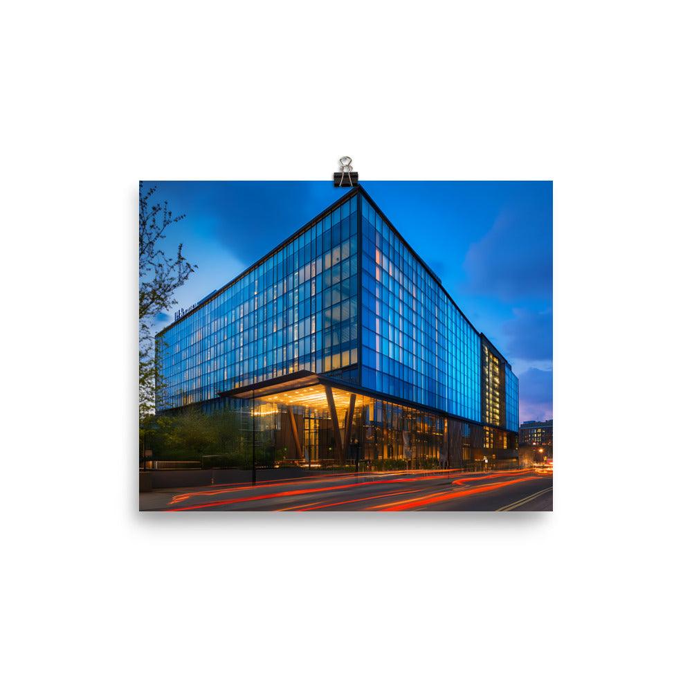 Manchester Modern Architecture Nightscape Poster - Oh Posters