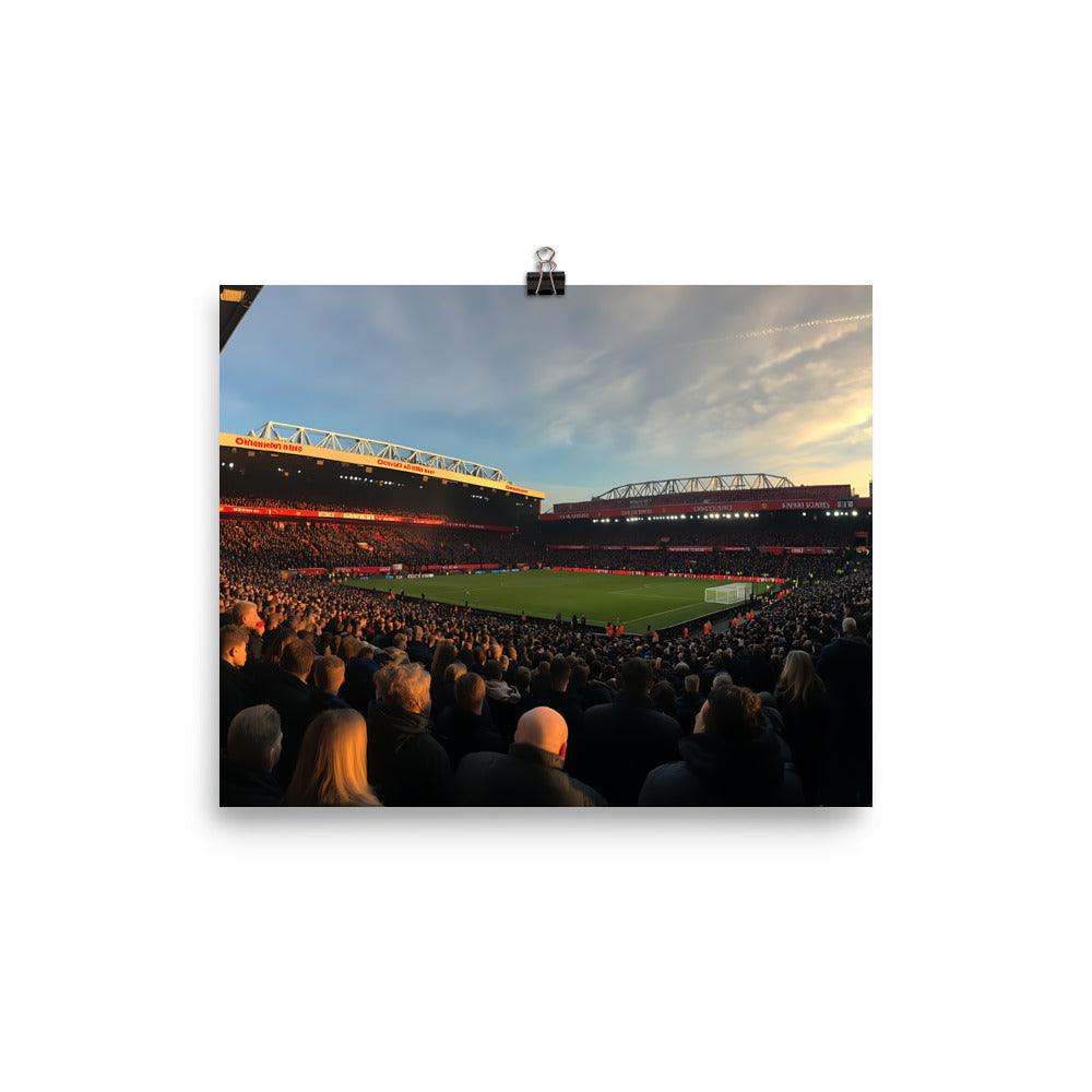 Manchester Football Stadium Sunset View Poster - Oh Posters
