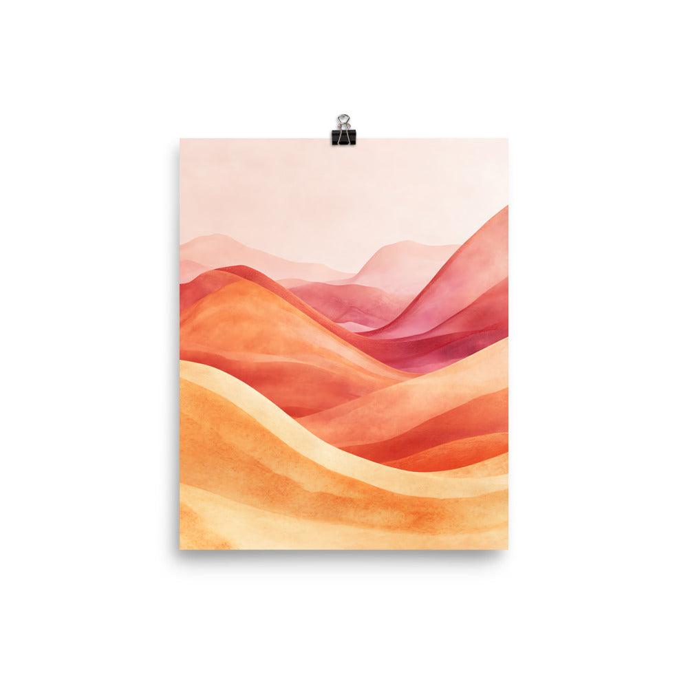 Boho Sunset Desert Waves for Nature Lovers Poster - Oh Posters