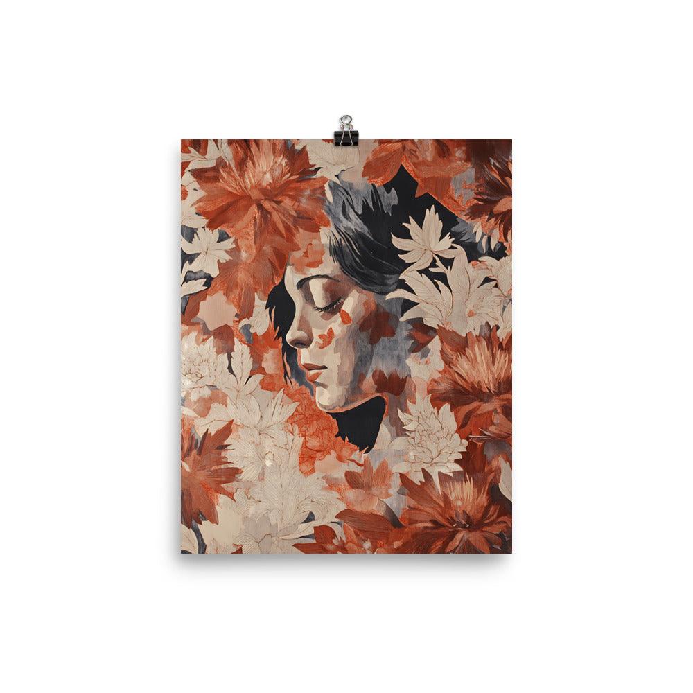 Boho Dreamy Floral Portrait Harmony Poster - Oh Posters