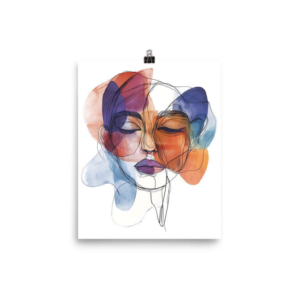 Colorful Boho Face Art Expression Poster - Oh Posters