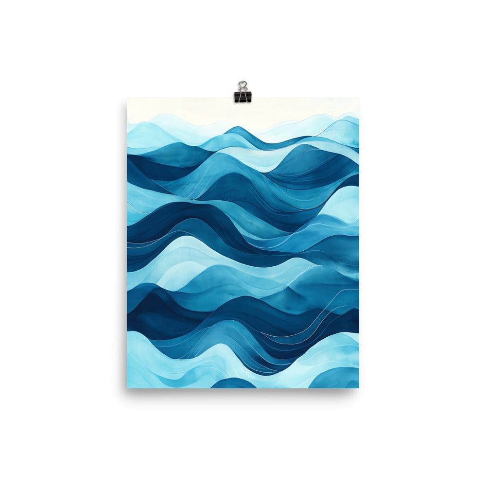 Boho Ocean Waves Aesthetic for Coastal Living Poster - Oh Posters