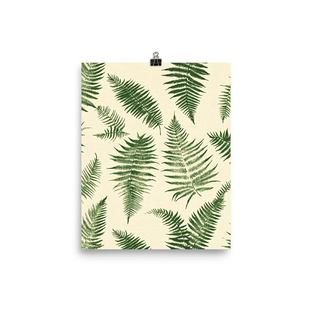 Boho Fern Leaves Pattern Poster - Oh Posters