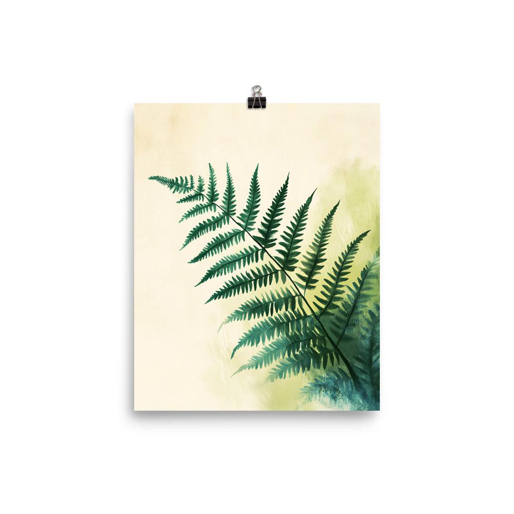 Boho Fern Leaf Serenity Nature Inspired Vibes Poster - Oh Posters