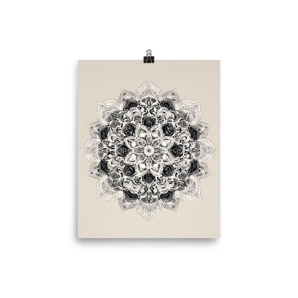 Intricate Boho Floral Mandala Art for Meditation and Mindfulness Poster - Oh Posters