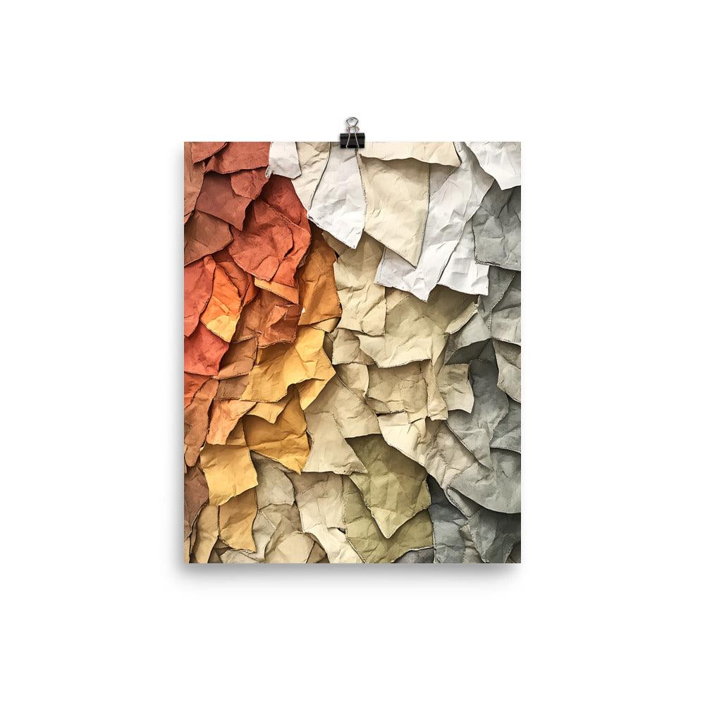 Boho Earth Tones Abstract Collage Poster - Oh Posters