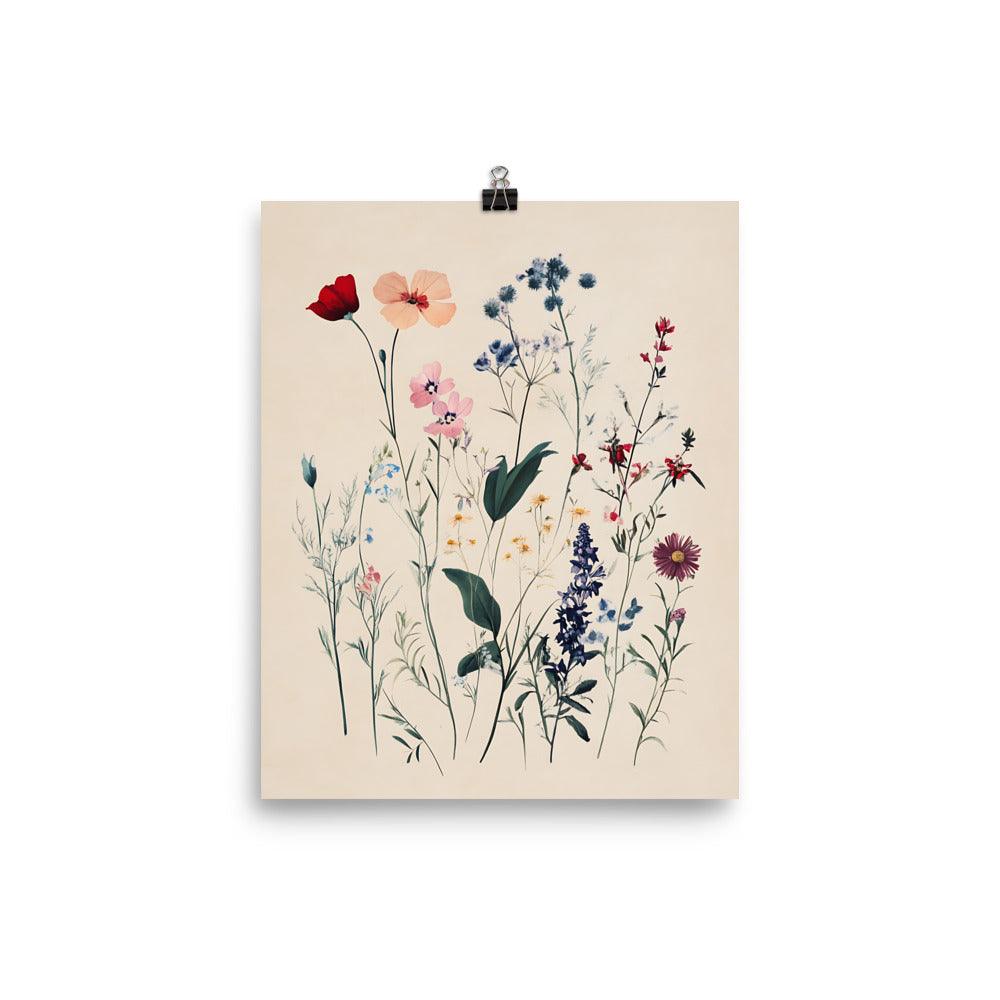 Boho Wildflower Dreams Botanical Floral Art Poster - Oh Posters