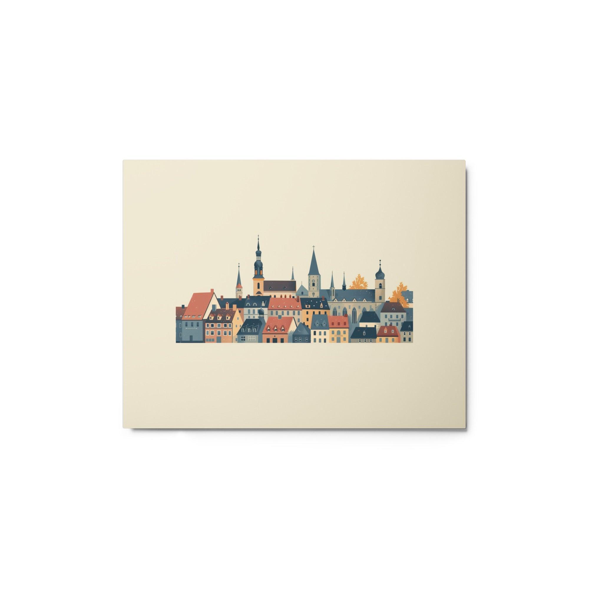 Germany Historic City Skyline Illustration Metal Poster - Oh Posters