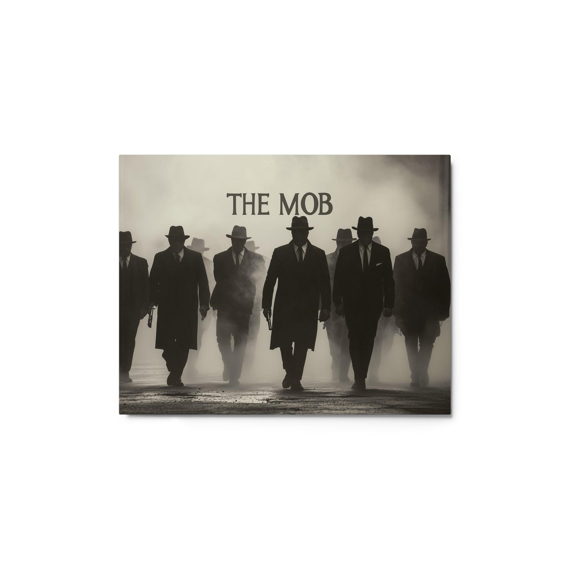 Mafia Figures Emerging from Fog Intimidating Noir Metal Poster - Oh Posters