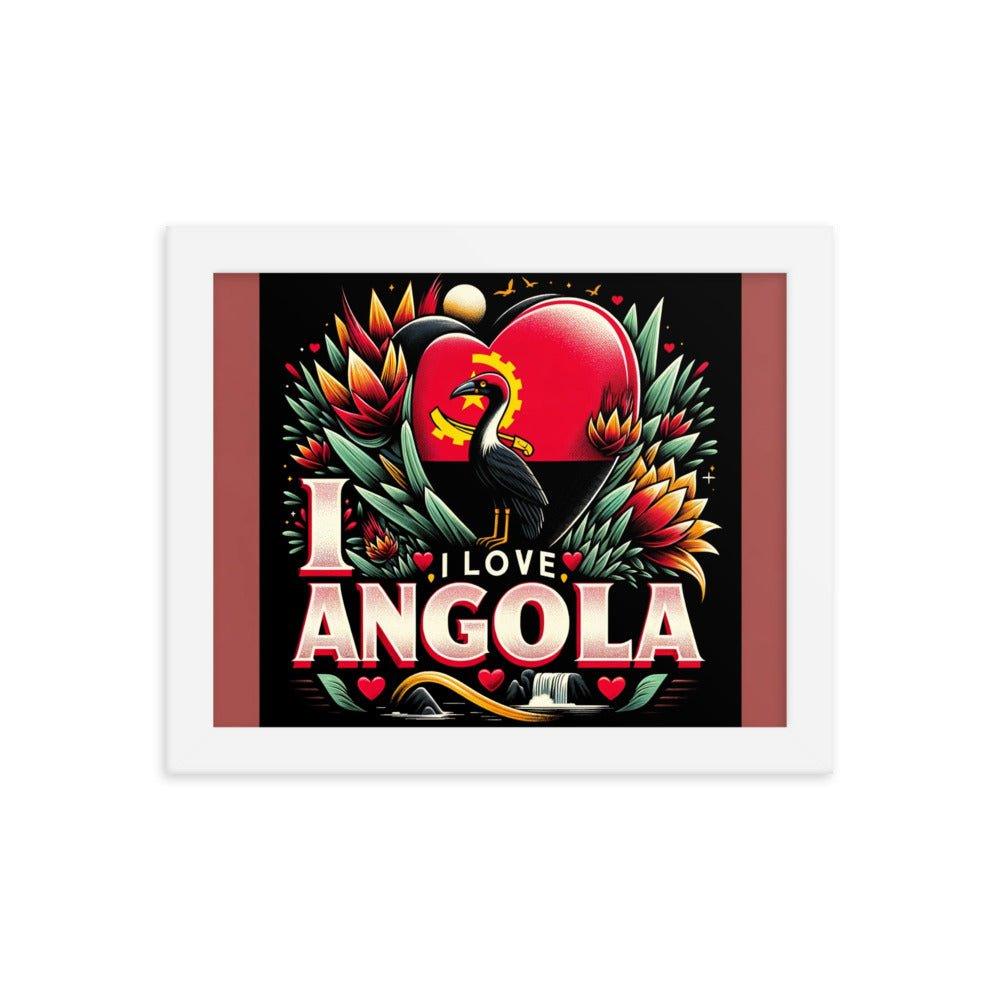 "I Love Angola" Heartfelt Artistic Tribute Framed Poster - Oh Posters