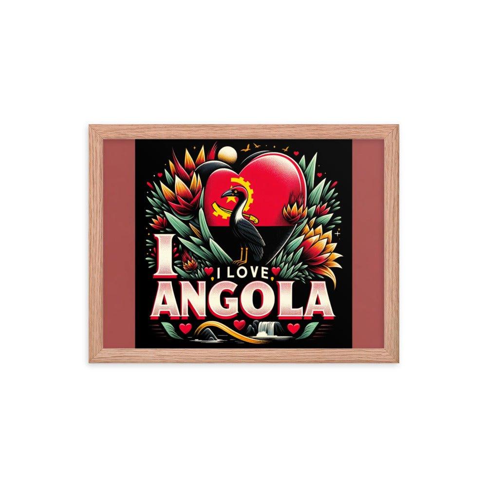 "I Love Angola" Heartfelt Artistic Tribute Framed Poster - Oh Posters