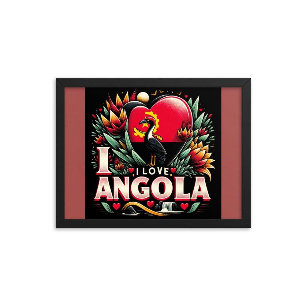 "I Love Angola" Heartfelt Artistic Tribute Framed Poster - Oh Posters