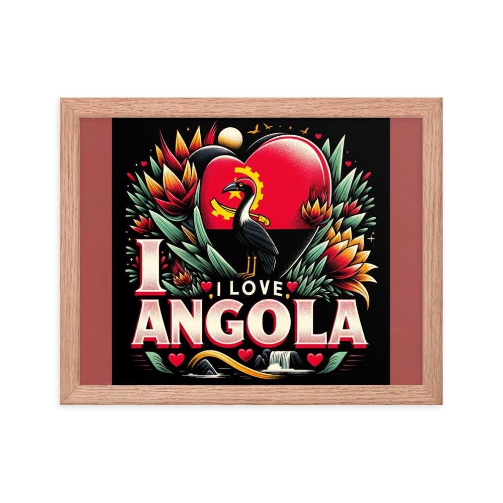 "I Love Angola" Heartfelt Artistic Tribute Framed Poster - Oh Posters