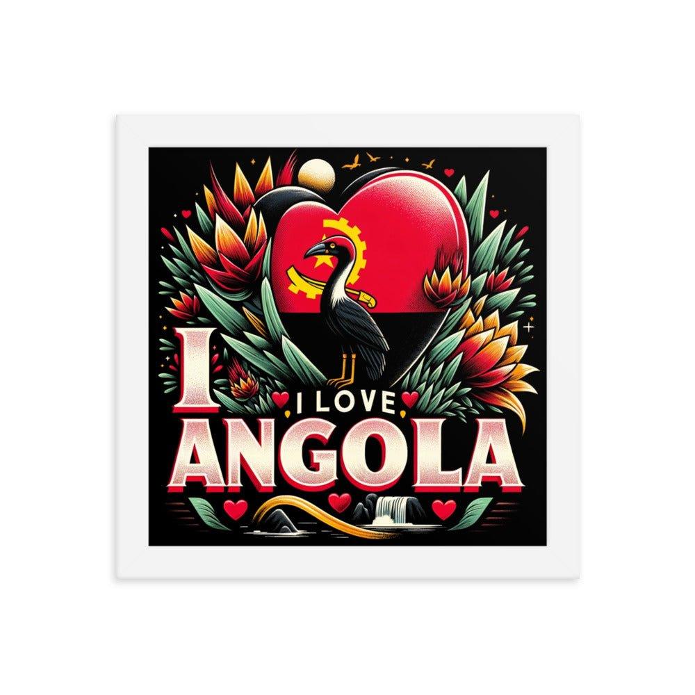 "I Love Angola" Heartfelt Artistic Tribute Framed Poster - Oh Posters