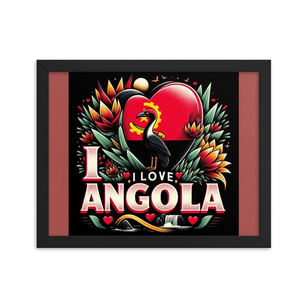 "I Love Angola" Heartfelt Artistic Tribute Framed Poster - Oh Posters