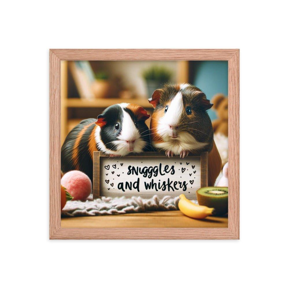 'Snuggles and Whiskers' Cozy Guinea Pig Companions Photo Framed Poster - Oh Posters