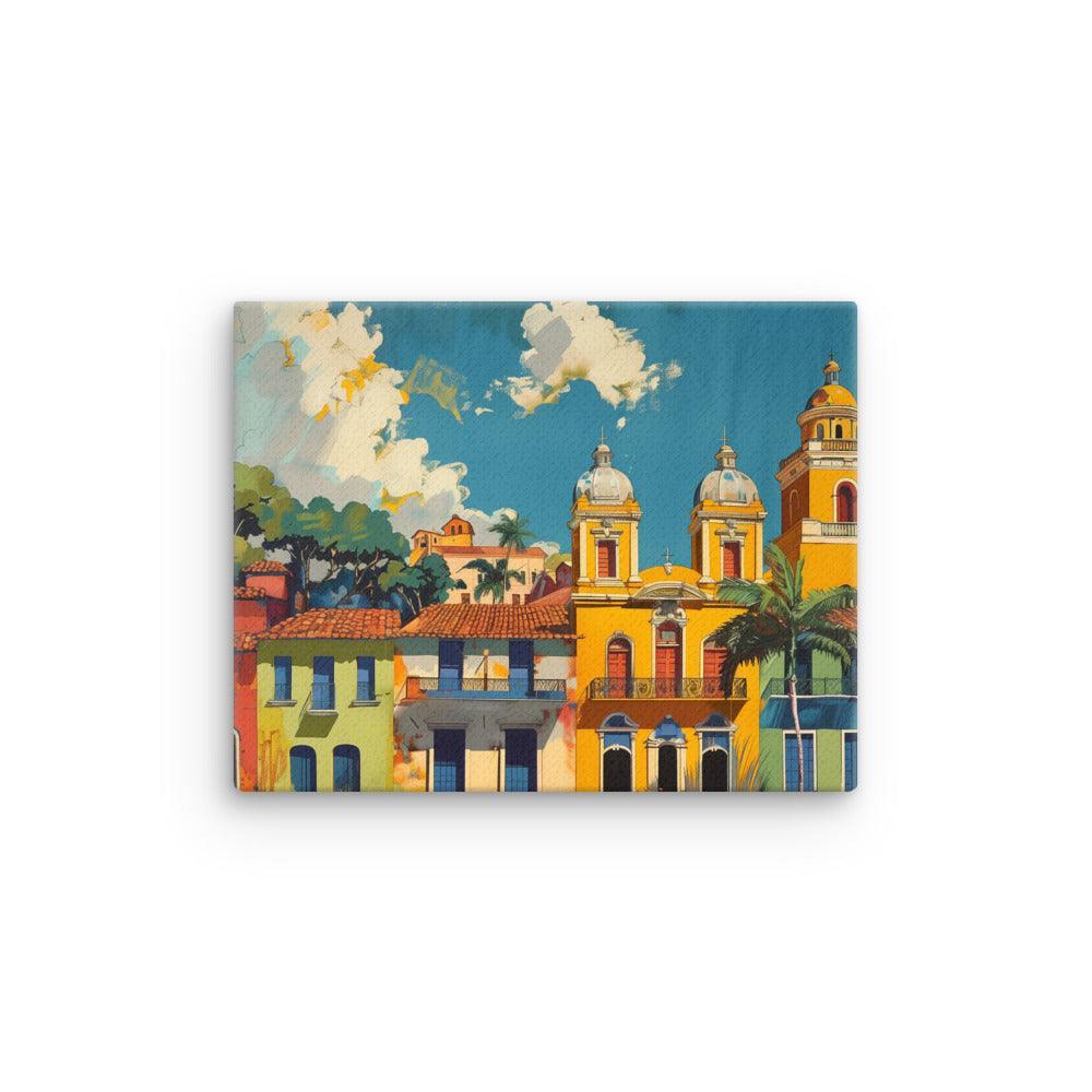 Paraguay Vibrant Colonial Architecture Thin Canvas - Oh Posters