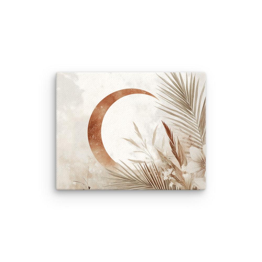 Boho Moon and Palm Floral Serenity Thin Canvas - Oh Posters