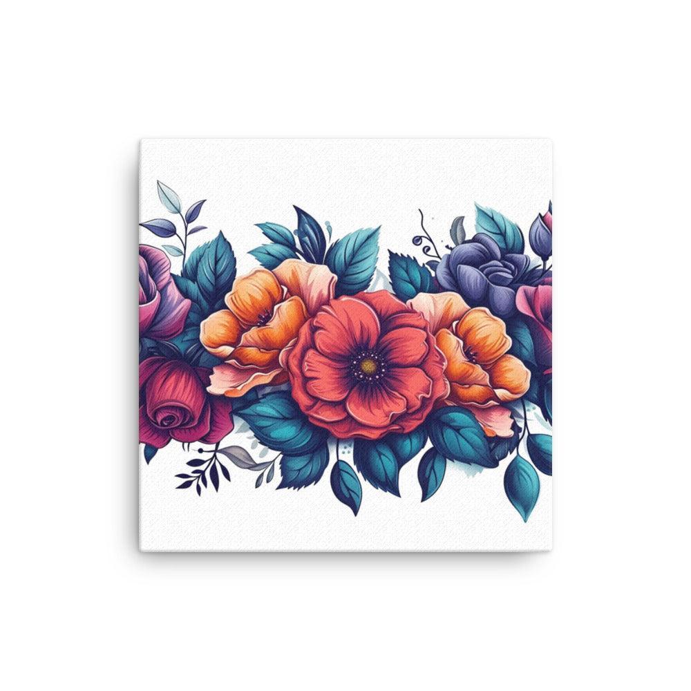 Elegant Roses Botanical Digital Art Thin Canvas - Oh Posters