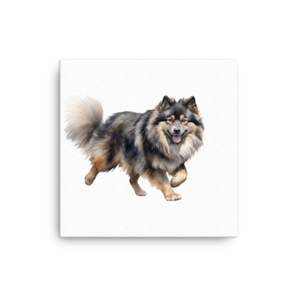 Finnish Lapphund Joyful Watercolor Painting Thin Canvas - Oh Posters