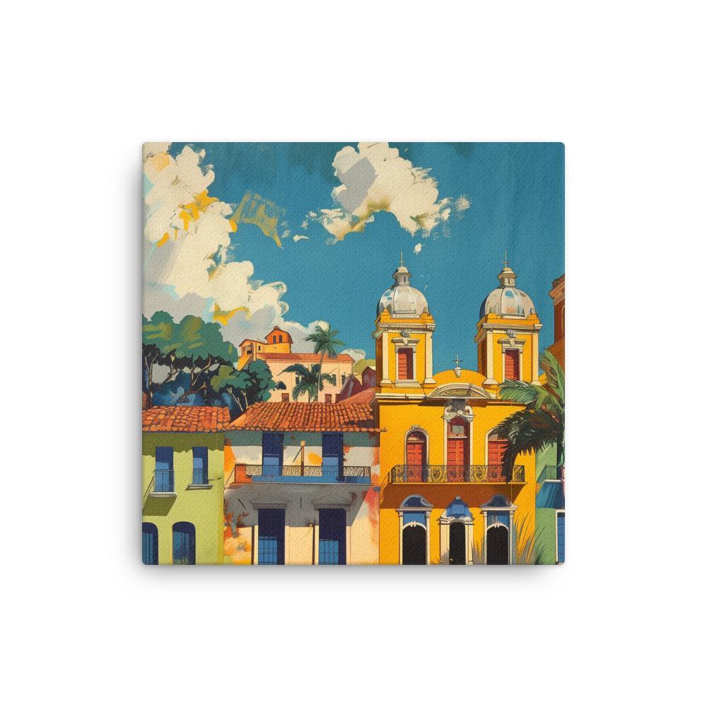 Paraguay Vibrant Colonial Architecture Thin Canvas - Oh Posters