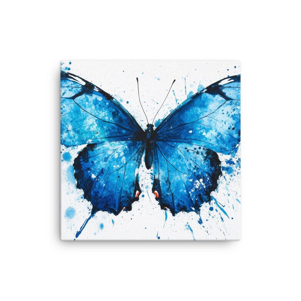 Blue Morpho Butterfly Abstract Watercolor Art Thin Canvas - Oh Posters