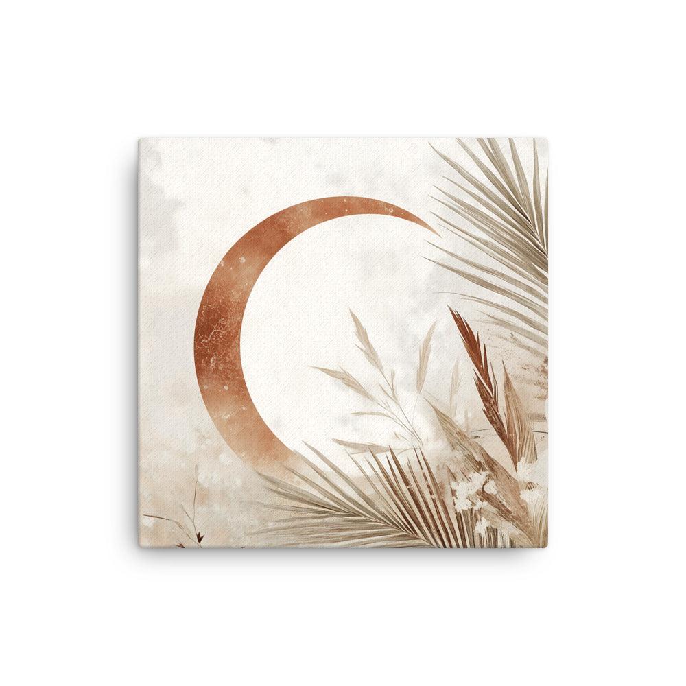 Boho Moon and Palm Floral Serenity Thin Canvas - Oh Posters