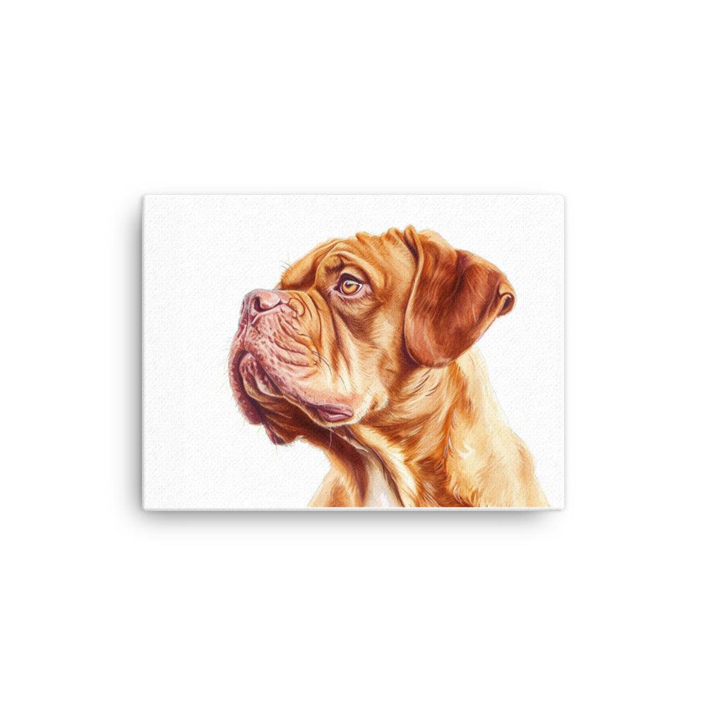 Dogue de Bordeaux Profile Portrait Illustration Thin Canvas - Oh Posters