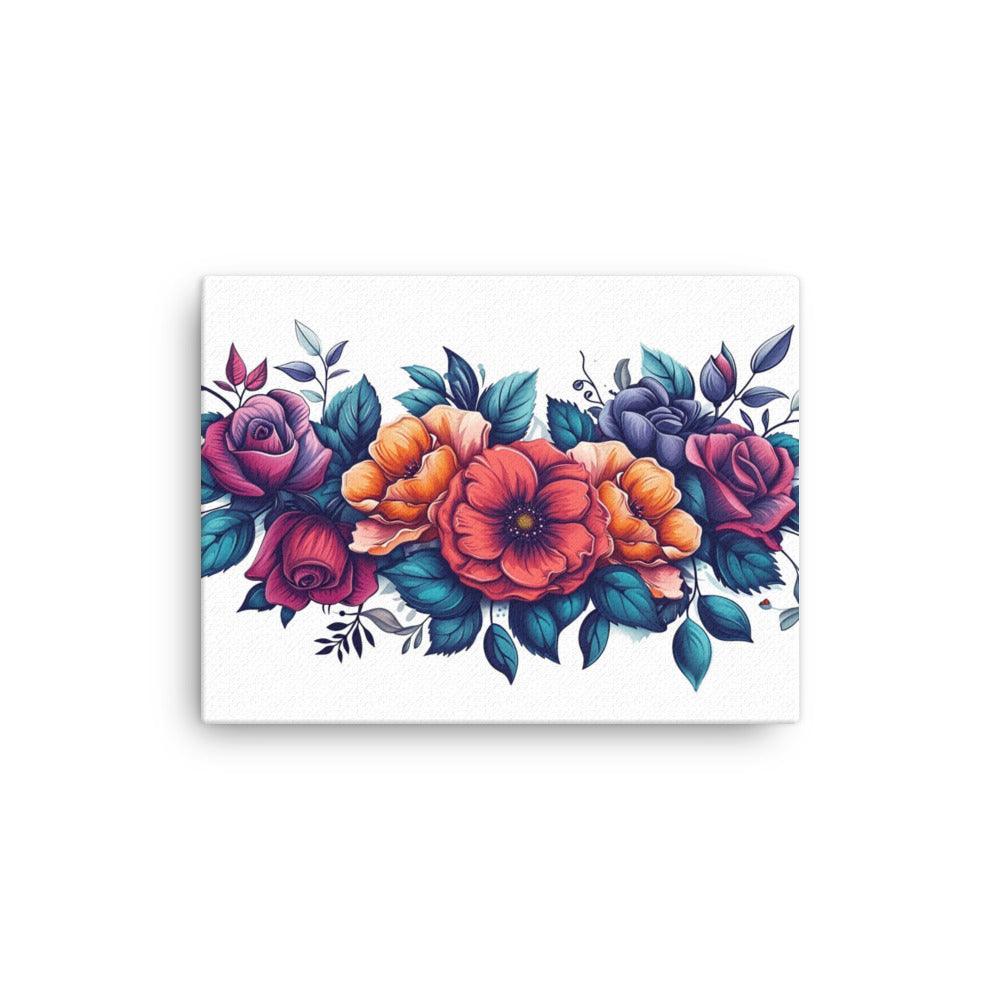 Elegant Roses Botanical Digital Art Thin Canvas - Oh Posters
