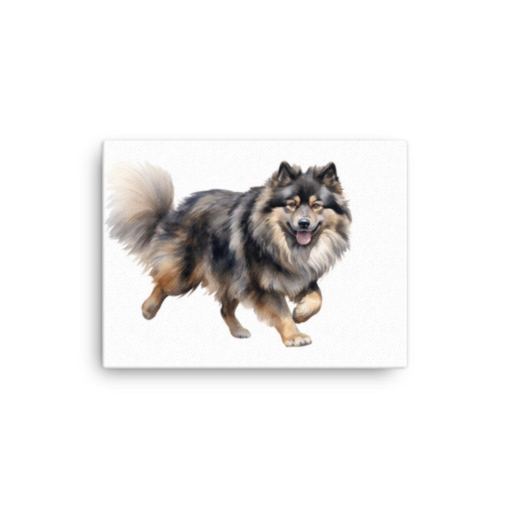 Finnish Lapphund Joyful Watercolor Painting Thin Canvas - Oh Posters