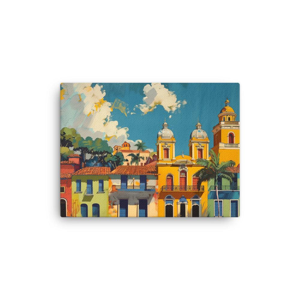 Paraguay Vibrant Colonial Architecture Thin Canvas - Oh Posters