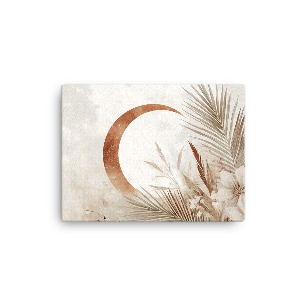 Boho Moon and Palm Floral Serenity Thin Canvas - Oh Posters
