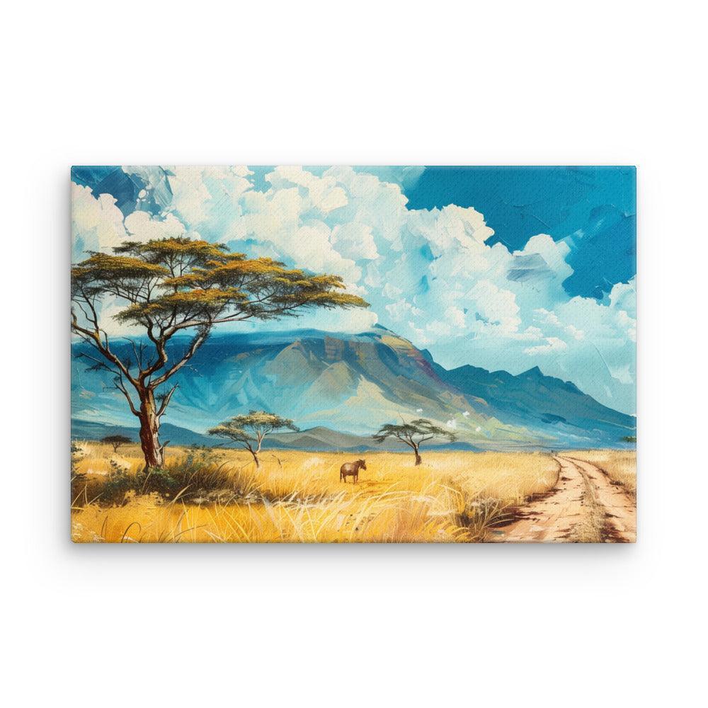 Kenya Savannah Landscape Acacia Tree Art Thin Canvas - Oh Posters