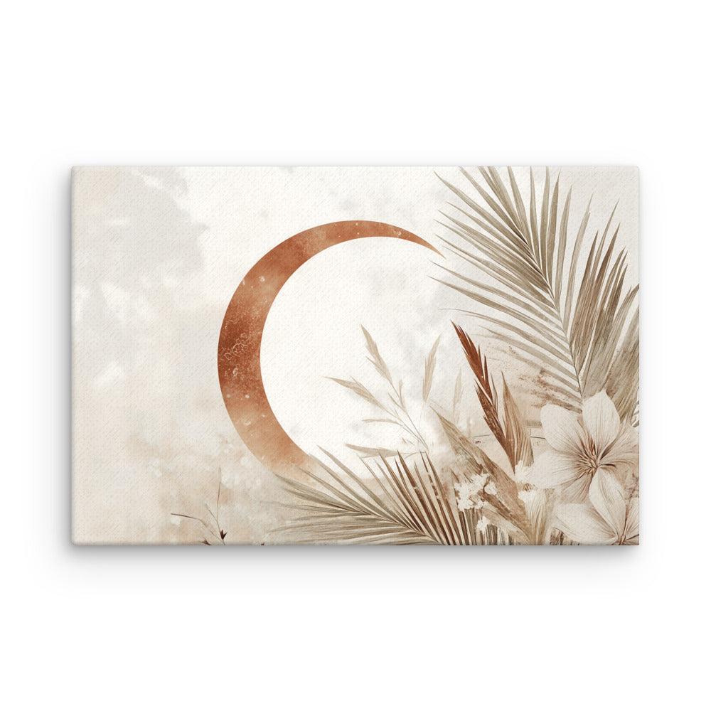 Boho Moon and Palm Floral Serenity Thin Canvas - Oh Posters