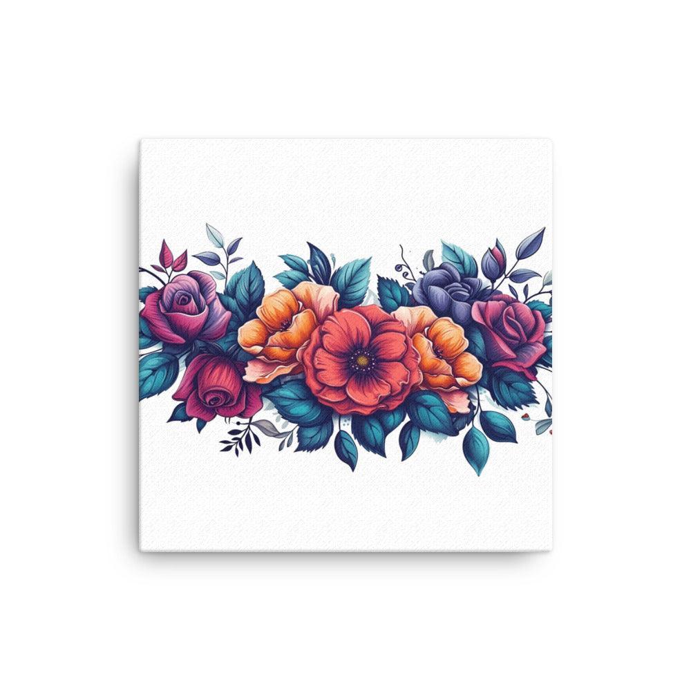 Elegant Roses Botanical Digital Art Thin Canvas - Oh Posters