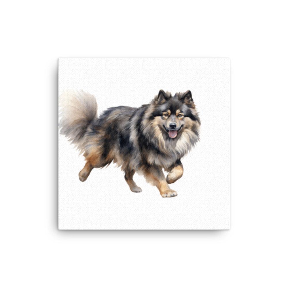 Finnish Lapphund Joyful Watercolor Painting Thin Canvas - Oh Posters