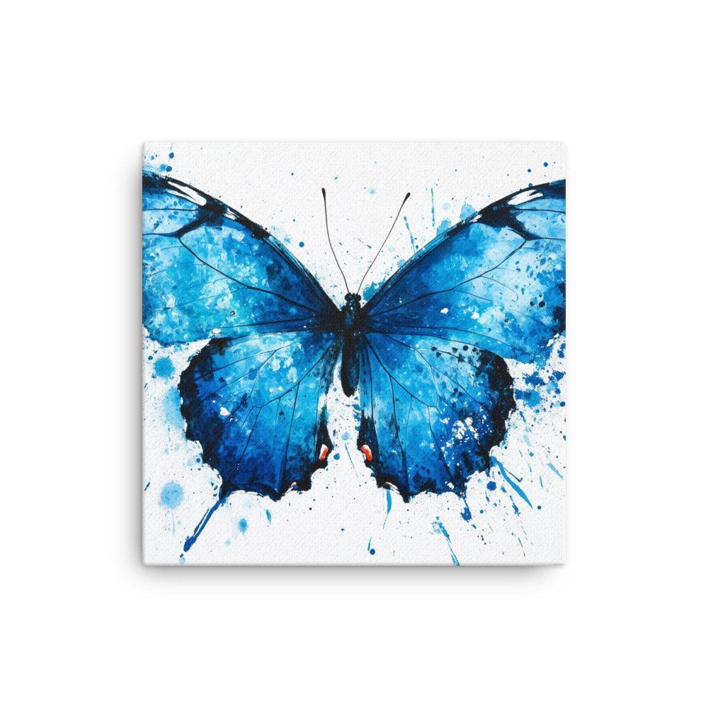 Blue Morpho Butterfly Abstract Watercolor Art Thin Canvas - Oh Posters