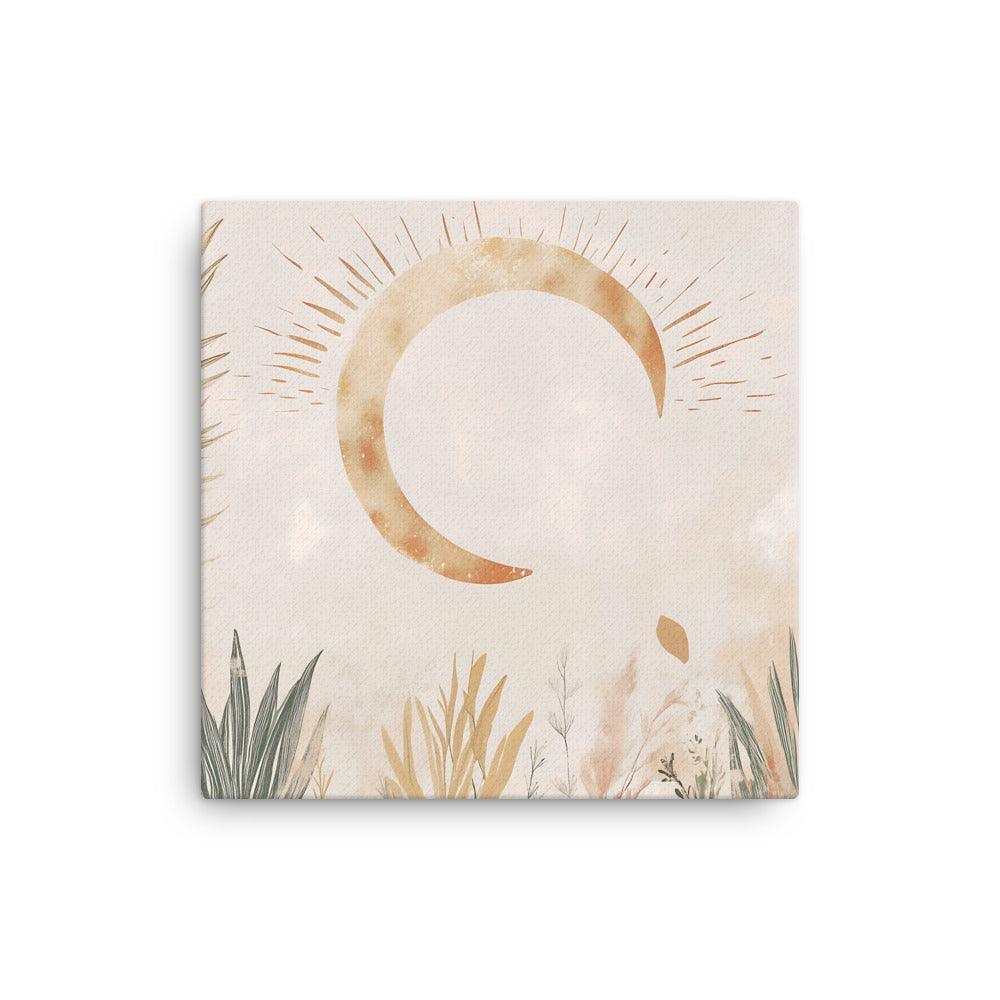 Boho Moonlit Serenity with Nature Thin Canvas - Oh Posters