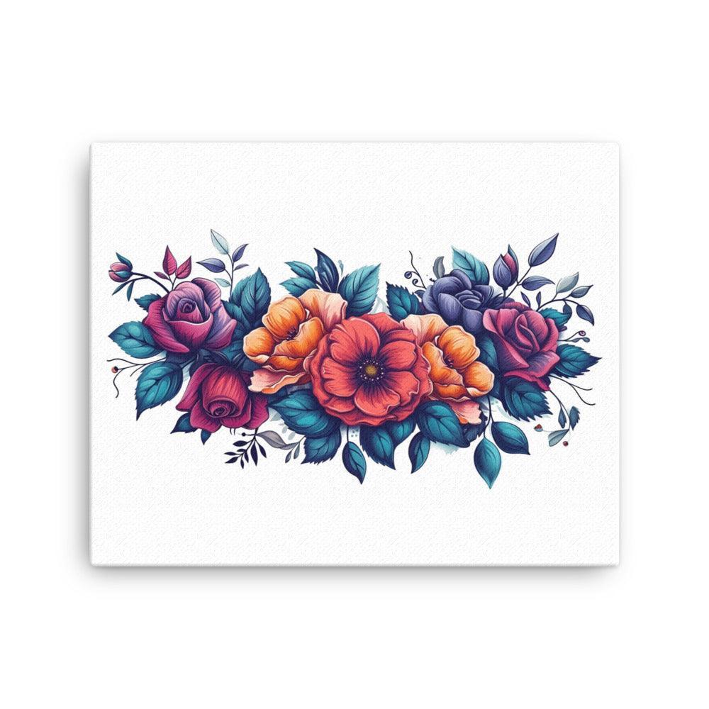 Elegant Roses Botanical Digital Art Thin Canvas - Oh Posters